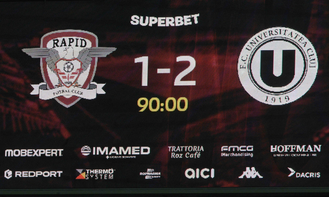 FOTBAL:RAPID BUCURESTI-UNIVERSITATEA CLUJ, PLAY OFF SUPERLIGA SUPERBET (5.04.2026)