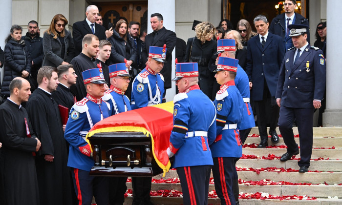 Funeral ceremony for Romanian coach Mircea Lucescu in Bucharest