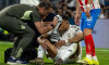 Madrid, Spain. 10th Apr, 2026. Kylian Mbappé, Real Madrid player, being attended to by the club doctors during the EA SPORTS La Liga 2025-2026 match between Real Madrid and Girona FC, played at the Santiago Bernabéu Stadium. Final score: Real Madrid 1 - G