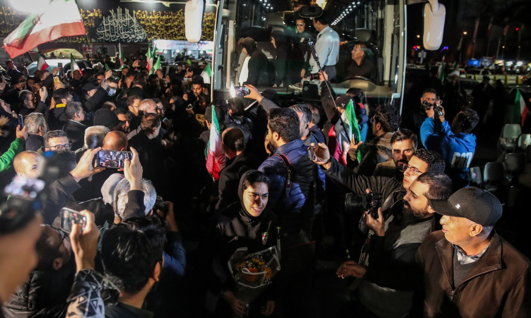 Iran women's team footballers retrun home