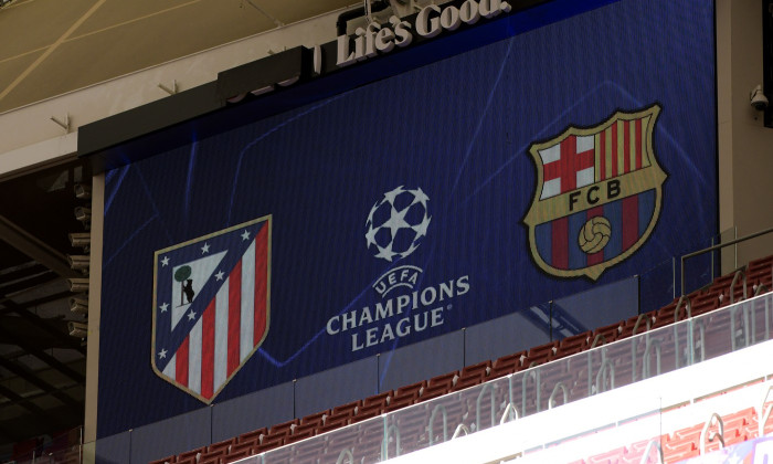 UK: UEFA Champions League Quarter Finals Atletico Madrid v Barcelona