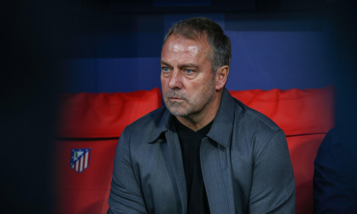 Madrid, Spain, April 14, 2026: Barcelona coach Hansi Flick during the UEFA Champions League 2025-26 Quarter-Final Second Leg between Atleti and Barcelona, ​​on April 14, 2026, at the Metropolitano Stadium in Madrid, Spain. Credit: Alberto Brevers / Alamy