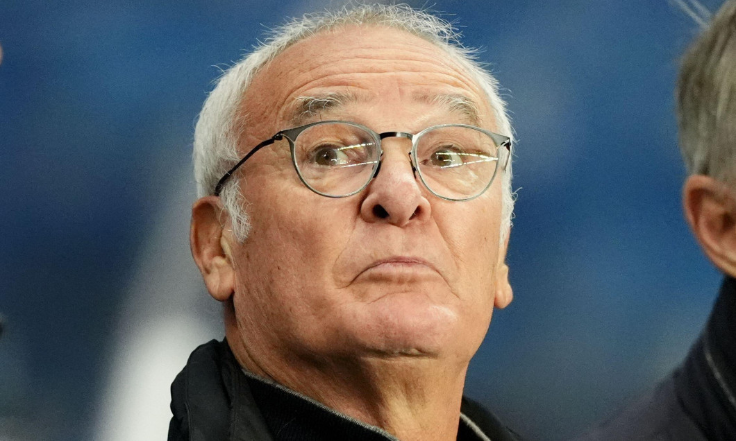 Former Roma manager and now senior advisor to the Roma ownership Claudio Ranieri (centre) during a training session at Ibrox Stadium, Glasgow. Picture date: Wednesday November 5, 2025.