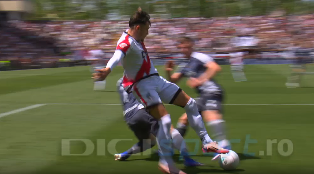 Ce assist ar fi fost! Fază excepțională a lui Rațiu la Rayo Vallecano, contra câștigătoarei Cupei Spaniei