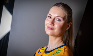 Lund, Sweden. 06th Mar, 2026. LUND 2026-032-05 Matilda Forsberg at the Swedish national handball team's press conference at Scandic Star in Lund on Friday ahead of the European Championship qualifying match against Serbia. Photo: Johan Nilsson/TT/Code 500