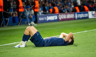 Paris Saint-Germain defender Achraf Hakimi (2) during the UEFA Champions League semi-final first leg football match between Paris Saint-Germain (PSG) and Bayern Munich at the Parc des Princes in Paris on April 28, 2026. Photo by Alexis Jumeau/ABACAPRESS.C