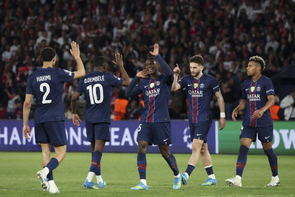 Match aller de la demi-finale de la Ligue Des Champions 2025-2026 (LDC) "Paris Saint-Germain (PSG) - Bayern Munich (5-4)" au Parc des Princes