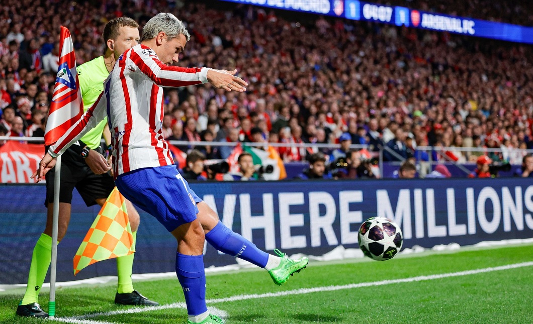 Imagine Stire Griezmann a avut o bară în Atletico-Arsenal, dar altceva l-a deranjat: ”Doare!” | 2review.ro