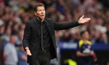 Atletico Madrid manager Diego Simeone reacts on the touchline during the UEFA Champions League semi-final first leg match at the Riyadh Air Metropolitano, Madrid. Picture date: Wednesday April 29, 2026.