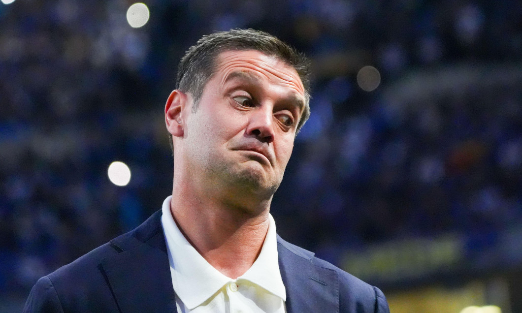 Milan, Italie. 03rd May, 2026. Cristian Chivu head coach of FC Inter during the Italian championship Serie A football match between FC Internazionale and Parma Calcio 1913 on 3 May 2026 at Giuseppe Meazza stadium in Milan, Italy - Photo Alessio Morgese/DP