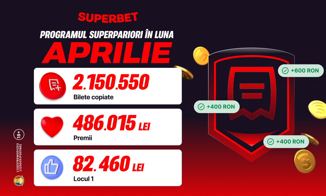 (P) Clubul SuperPariorilor by Superbet, locul în care vrei să fii! SuperPremii te așteaptă în luna mai