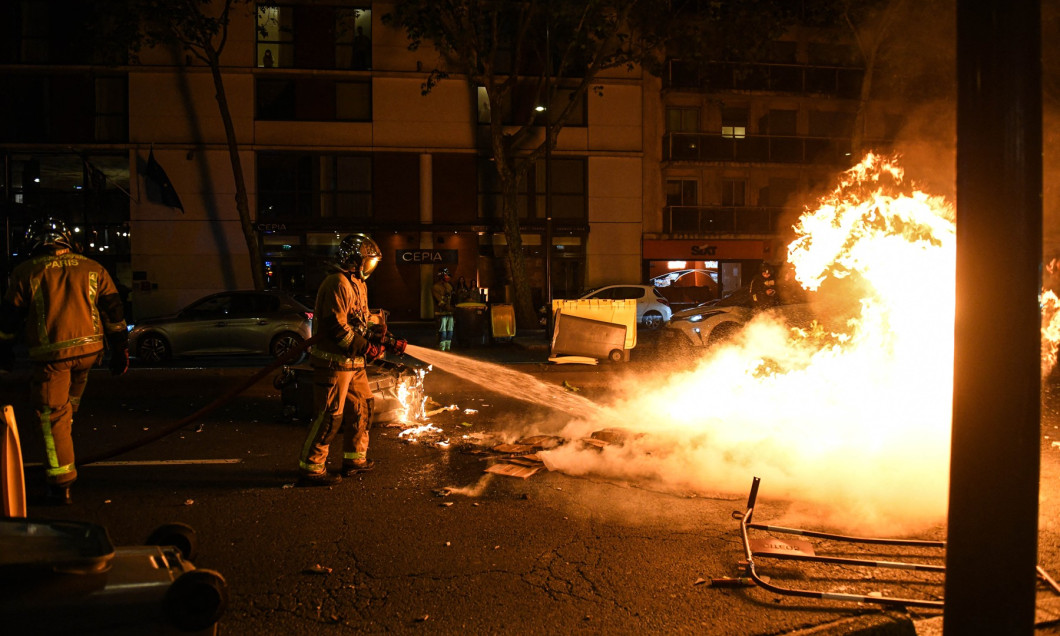 PSG Champions League Victory Riots - Paris