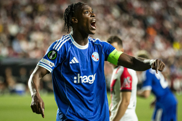 Match de demi-finale de l'UEFA Conference League entre le Rayo Vallecano de Madrid et le Racing de Strasbourg (1-0) au stade de Vallecas à Madrid