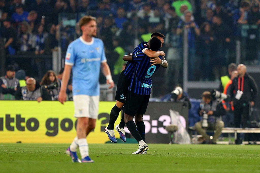 Imagine Stire Lazio - Inter 0-2. ACUM, în finala Cupei Italiei. GOOOL Lautaro Martinez. Chivu, în fața eventului | 2review.ro