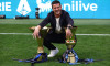 Cristian Chivu, head coach of Fc Internazionale celebrates the championship victory after the Serie A match beetween Fc Internazionale and Hellas Verona FC at Stadio Giuseppe Meazza on May 17 2026 in Milan Italy .