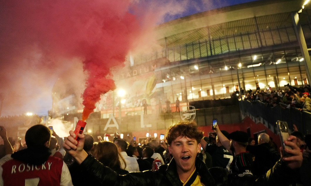 Arsenal fans at the Emirates