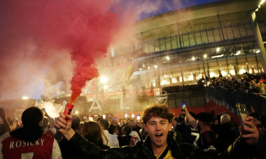 Arsenal fans at the Emirates