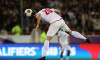 TEHRAN, IRAN - 20 March 2025 - Sardar Azmoun of Iran scoring a goal during the FIFA World Cup 2026 Qualification AFC, Group A round 7 match between Ir