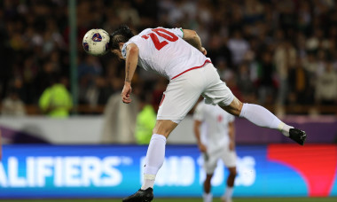 TEHRAN, IRAN - 20 March 2025 - Sardar Azmoun of Iran scoring a goal during the FIFA World Cup 2026 Qualification AFC, Group A round 7 match between Ir