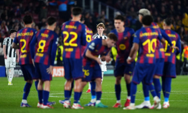 Newcastle United's Anthony Gordon looks on during the UEFA Champions League round of sixteen, second leg match at the Spotify Camp Nou, Barcelona, Spain. Picture date: Wednesday March 18, 2026.