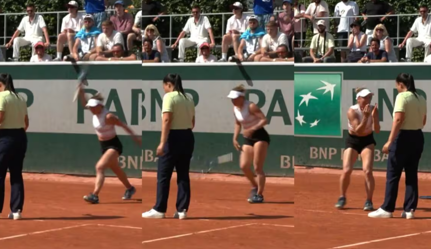 Imagine Stire Scandal la Roland Garros! O jucătoare a făcut o criză de nervi, și-a rupt racheta și s-a certat cu arbitra | 2review.ro