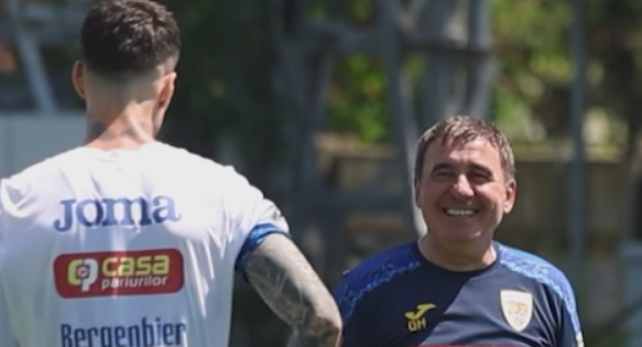Imagine Stire Gică Hagi, ”dat pe spate” de un fotbalist chiar înainte de Georgia - România: ”Extraordinar! Nemaipomenit!” | 2review.ro