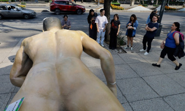 Members Of The CNTE Topple World Cup Sculptures In Mexico, Mexico City - 02 Jun 2026