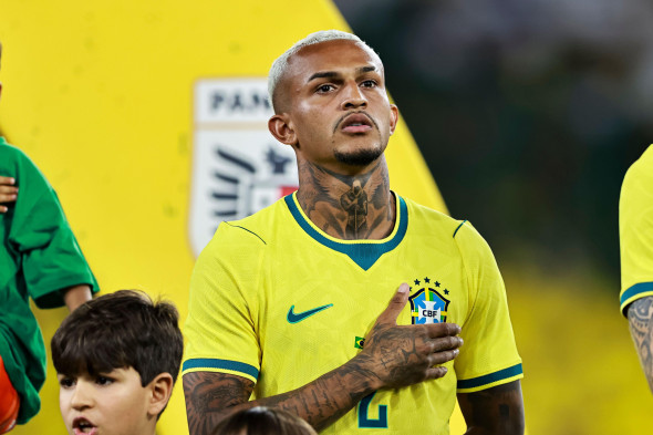 Rio de Janeiro, Brazil - May 31: Wesley França of Brazil getting into the field prior to the International Friendly match between Brazil and Panama at Estádio do Maracanã on May 31, 2025 in Rio de Janeiro, Brazil. (Photo by Heuler Andrey/Eurasia Sport Ima