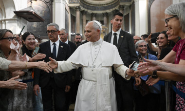 SPAIN - POPE LEO XIV DURING A MEETING WITH DIOCESAN CHARITY AND WELFARE ORGANIZATIONS AT THE CHURCH OF SANT AUGUSTI IN MONTSERRAT, NEAR BARCELONA - June 10, 2026