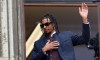 MUNICH, GERMANY - MAY 17: Michael Olise of Bayern Muenchen waves to the crowd during the official championships celebration at Marienplatz on May 17, 2026 in Munich, Germany. (© diebilderwelt / Alamy Stock