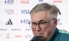 East Rutherford, United States. 12th June, 2026. Carlo Ancelotti Head Coach of Brazil talks to the media during the Brazil Press Conference at New York New Jersey Stadium on June 12th, 2026 (Photo by Joao Bravo/Sports Press Photo Credit: SPP Sport Press P