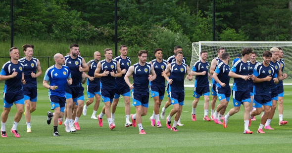 (SP)U.S. BOSTON FOOTBALL FIFA WORLD CUP TEAM SCOTLAND TRAINING