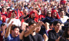 Turkish football fans gather to watch Australia v Turkiye World Cup match