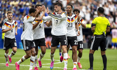 Kai Havertz of Germany celebrates after scoring team's third goal during the FIFA World Cup 2026 Group E match between Germany and Curacao at Houston Stadium on June 14th,2026 (Photo by Joao Bravo/Sports Press Photo)