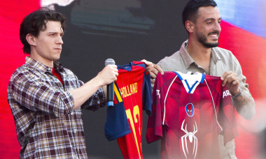 Tom Holland Promotes 'Spider-Man: Brand New Day' At Spanish World Cup Fan Zone In Madrid