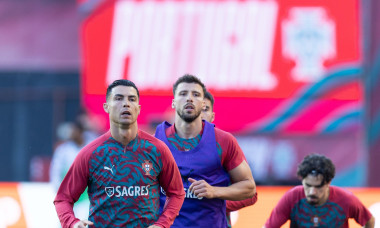 Leiria, Portugal. 10th June, 2026. June 10, 2026. Leiria, Portugal. Portugal and Al-Nassr forward CRISTIANO RONALDO (7) and Portugal and Manchester City defender RUBEN DIAS (3) before the start of the International Friendly game, Portugal vs Nigeria Credi