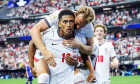 Arlington, United States. 17th June, 2026. England midfielder Jude Bellingham (10) scores a GOAL 3-2 and celebrates England forward Harry Kane (9) during the England v Croatia FIFA WORLD CUP 2026 Group L match at Dallas Stadium, Arlington, United States o