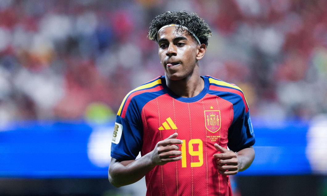 Atlanta, United States. 21st June, 2026. Lamine Yamal of Spain gestures during a FIFA Men's World Cup 2026 Group Stage football match between Spain and Saudi Arabia at Atlanta Stadium, in Atlanta on June 21th 2026 (Photo by Alexandra Fechete/SPP) Credit: