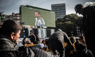 Public Viewing Of Argentina???Austria Match Draws Fans