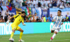 MIAMI GARDENS, FLORIDA - JULY 03: Vozinha of Cape Verde and Argentina Lautaro Martinez (22) in action during the FIFA Wo