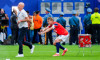 East Rutherford, New Jersey , USA 20260706. Martin Ødegaard and national team manager Ståle Solbakken and Norway celebrate after the round of 16 between Brazil and Norway during the 2026 FIFA World Cup at the New Jersey Stadium. Photo: Terje Pedersen / NT