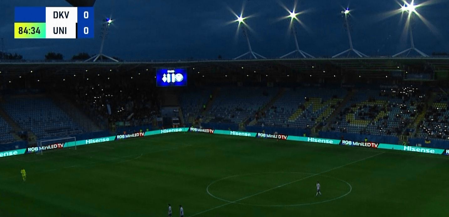 Meciul Dinamo Kiev - U Cluj a fost întrerupt mai multe minute înainte de final! Ce s-a întâmplat