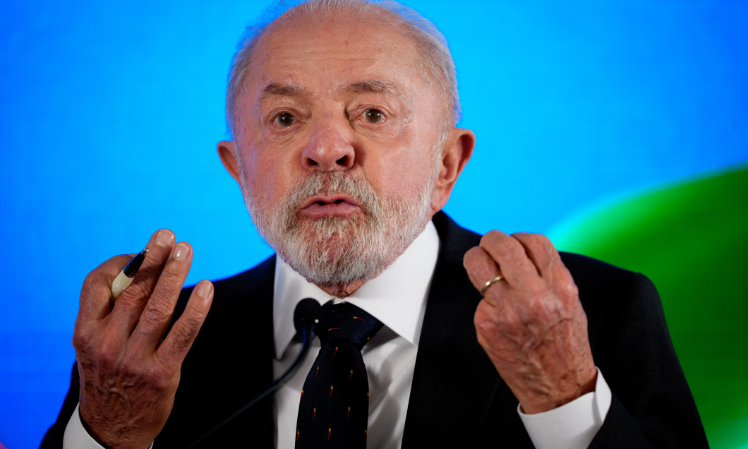 Brazilian President Luiz Inácio Lula da Silva Holds News Conference At Brazilian Embassy After Meeting With Trump