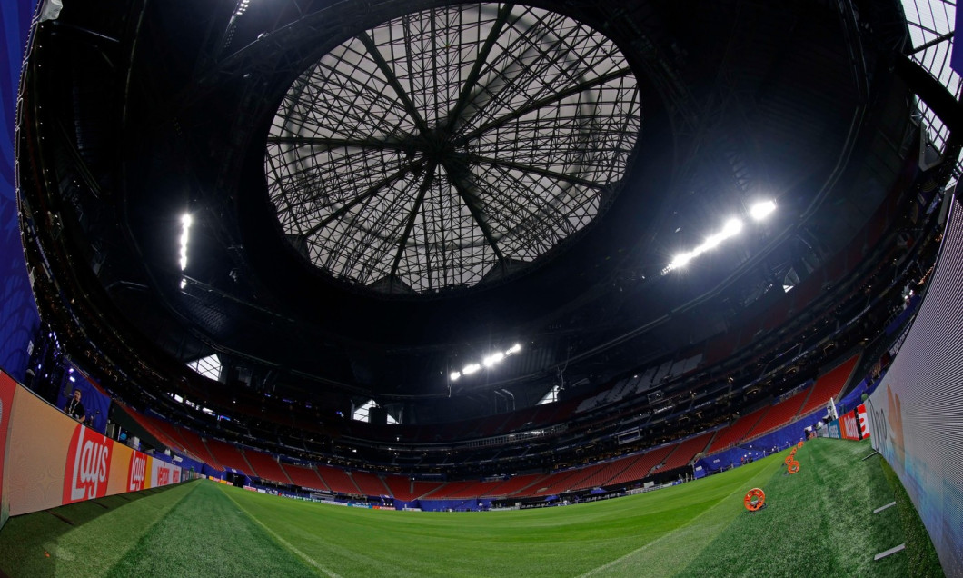 Atlanta, United States. 14th July, 2026. Atlanta, Georgia, United States 14th Jul, Atlanta Stadium one day ahead of the match between England and Argentina for the semifinal of the FIFA World Cup 2026 at Atlanta Stadium (Mercedes-Benz Stadium) in Atlanta,