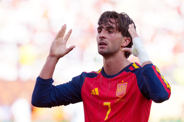 Spain’s Ferran Torres celebrates scoring their side's first goal of the game during the FIFA World Cup 2026 final at the New York-New Jersey Stadium. Picture date: Sunday July 19, 2026.