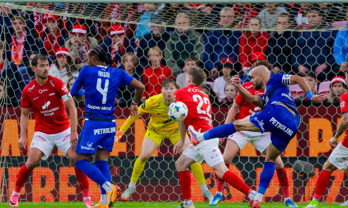 Bergen 20260805. Brann's goalkeeper Mathias Dyngeland in the UEFA Conference Leauge football match between SK Brann and Apollon Limassol at Brann Stadium. Photo: Paul S. Amundsen / NTB This text is auto translated