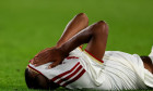 NIJMEGEN, NETHERLANDS - AUGUST 11: Ayoub El Kaabi of Olympiacos looks dejected after the UEFA Champions League 2026/27 third qualifying round second leg match between NEC Nijmegen and Olympiacos at the Goffertstadion on August 11, 2026 in Nijmegen, Nethe