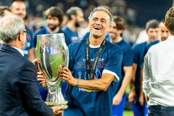 UEFA Super Cup 2026 match between Paris Saint-Germain and Aston Villa