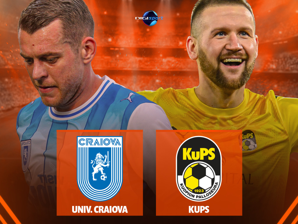 Universitatea Craiova - KuPS, Live Video, 20:00, pe Digi Sport 1. Oltenii atacă în forță calificarea în play-off-ul din Europa League!