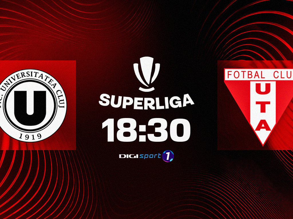 Universitatea Cluj - UTA 0-0, ACUM, Digi Sport 1. Arădenii sunt fără victorie în acest sezon